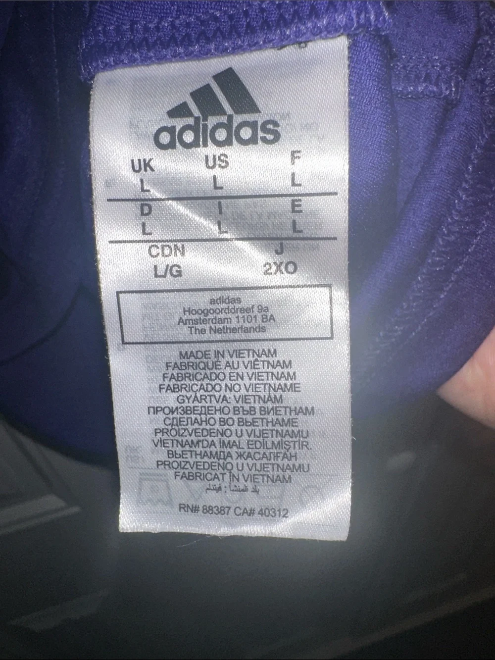 Adidas Washington Huskies Men's Purple Performance Tee Large